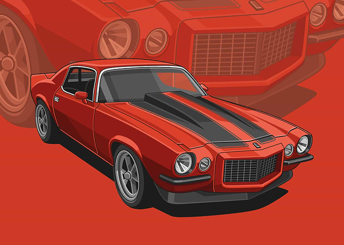 1972 camaro rs red