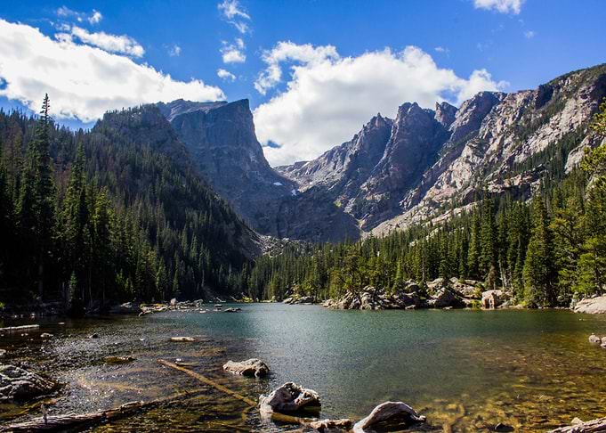 Mountains by Lake Nature