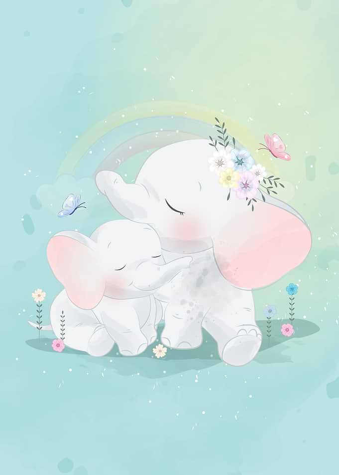 Elephant Mother And Son