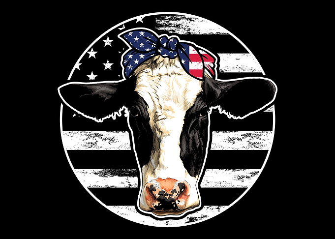 Bandana Cow Farmer Wife