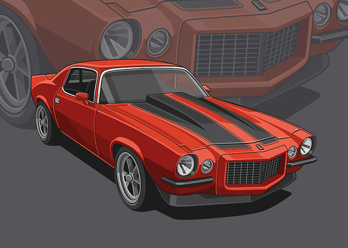 1972 camaro rs red