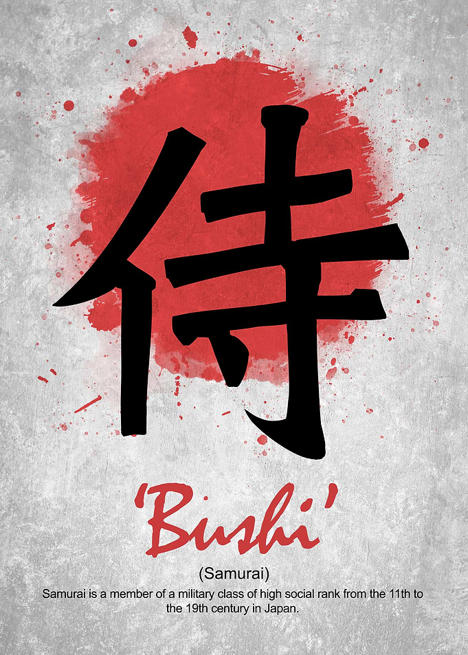 Samurai Kanji Word Art