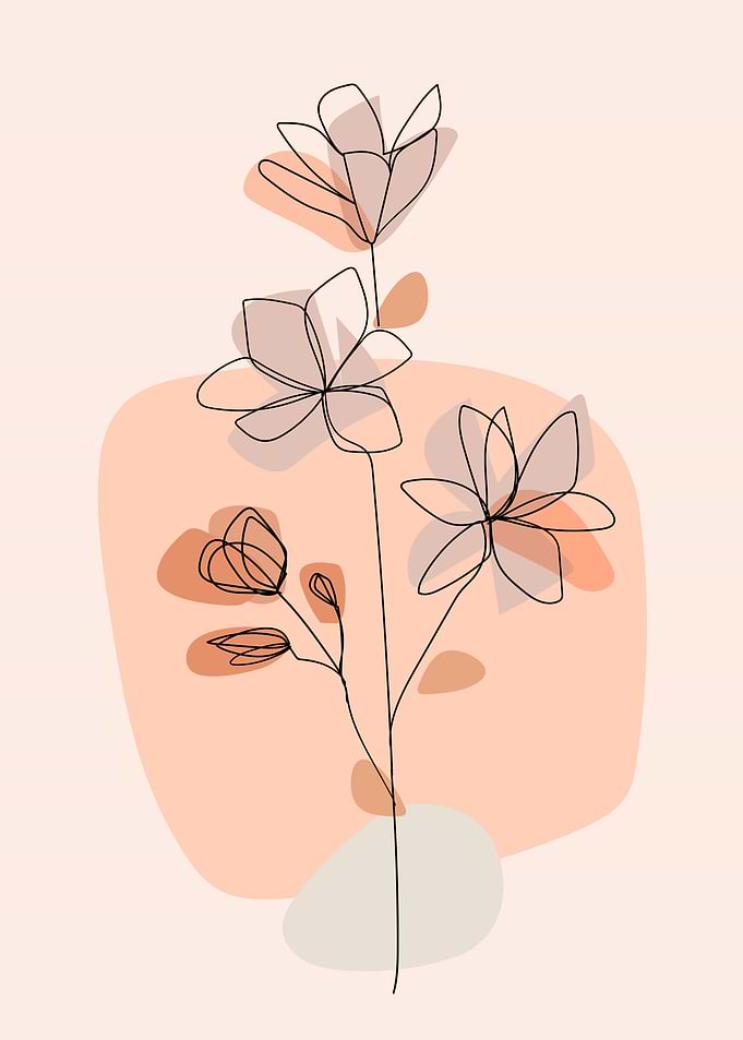 Floral Continuous line