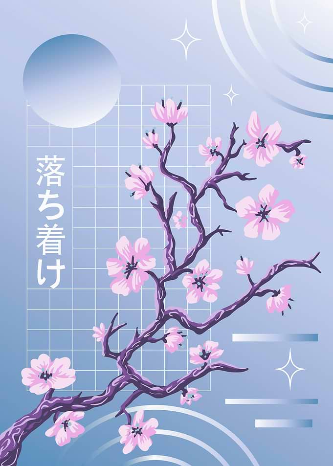 Sakura tree vaporwave
