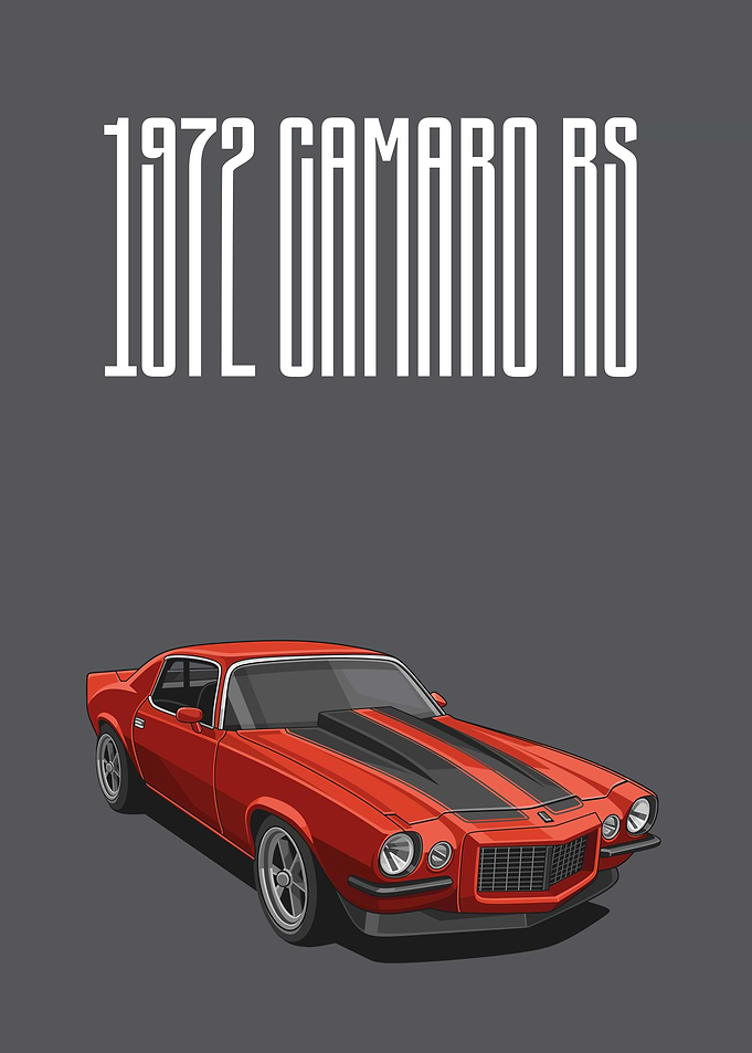 1972 camaro rs red