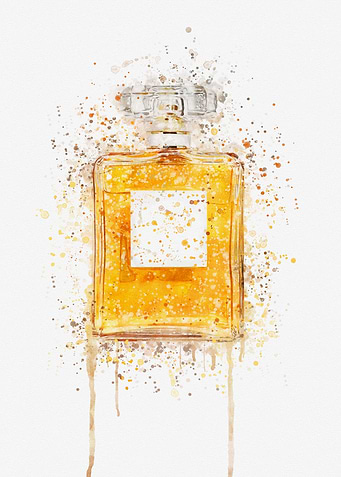 Perfume bottle watercolor