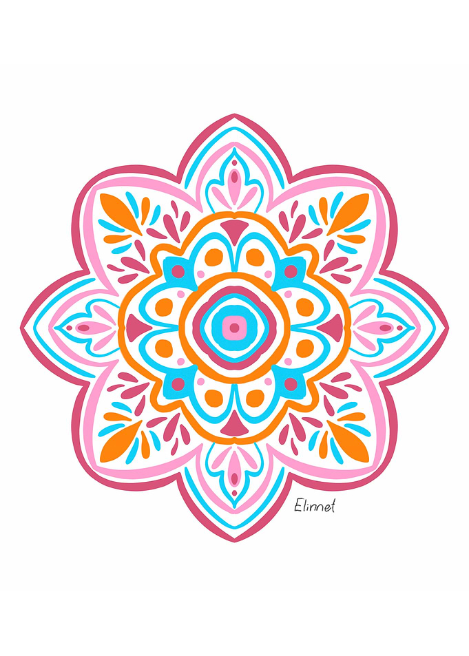 Sunny summer mandala