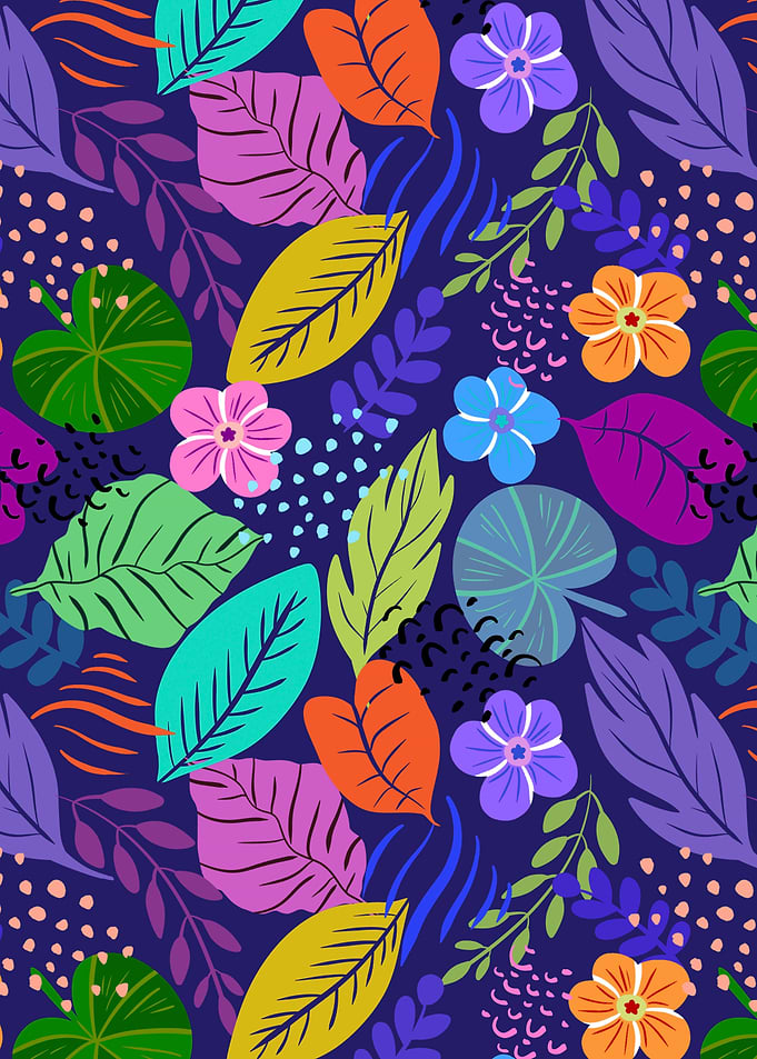 Colorful tropic pattern