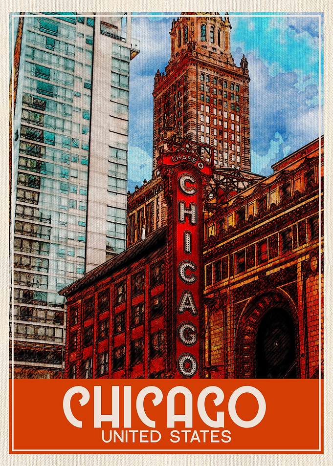 Travel Art Chicago USA