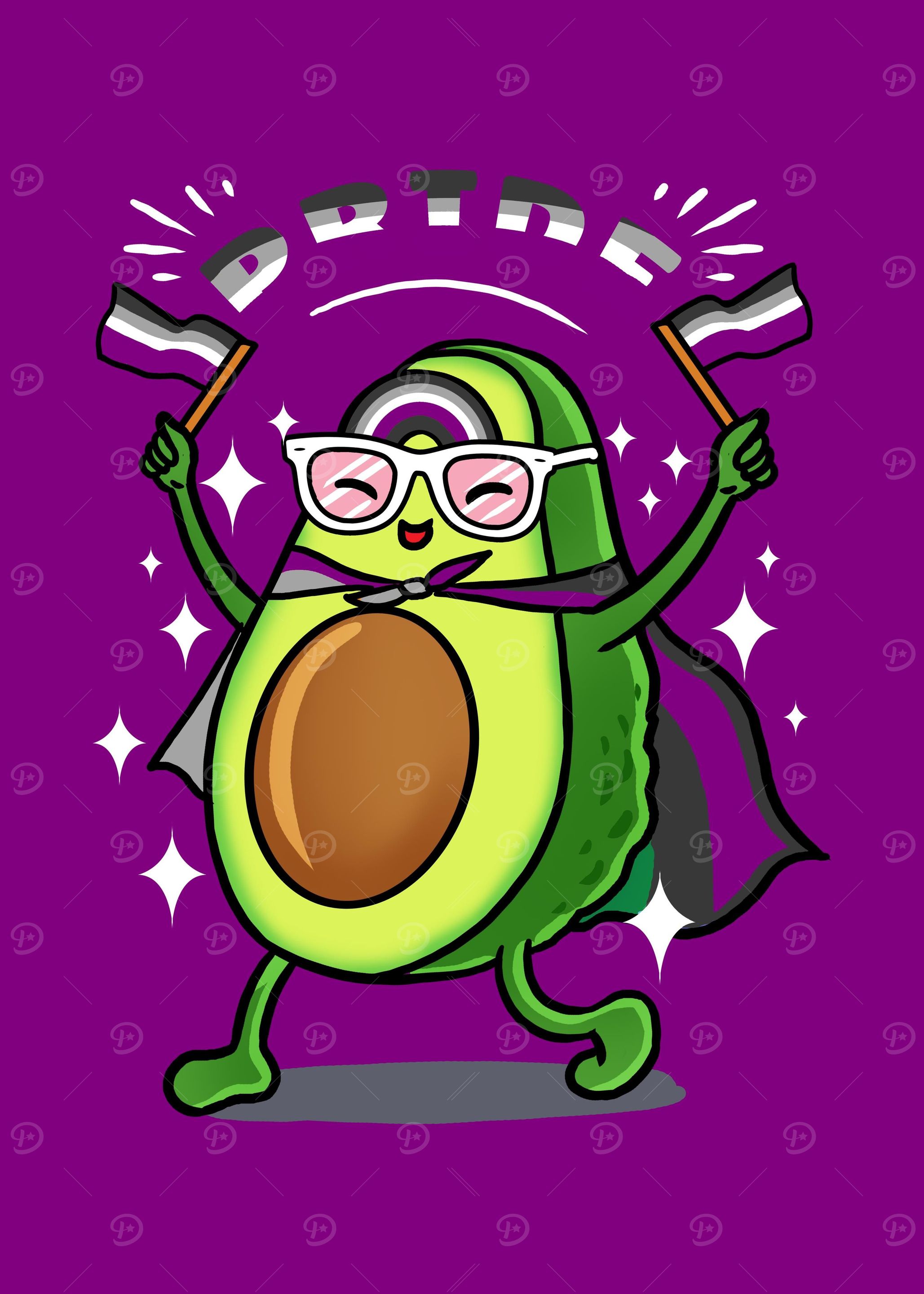 Asexual Avocado Ace Pride