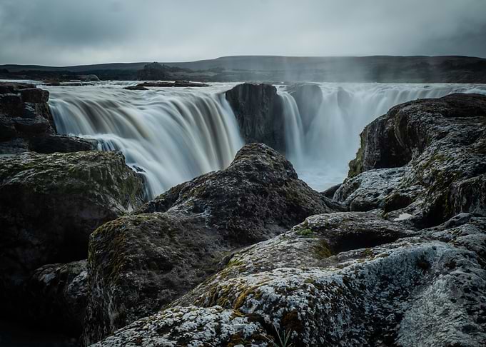 Iceland Waterfall Rock