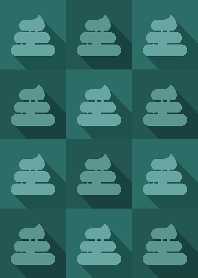 Poop Icons Art Teal 4