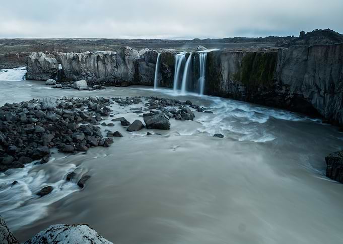 Iceland Blue Waterfalls