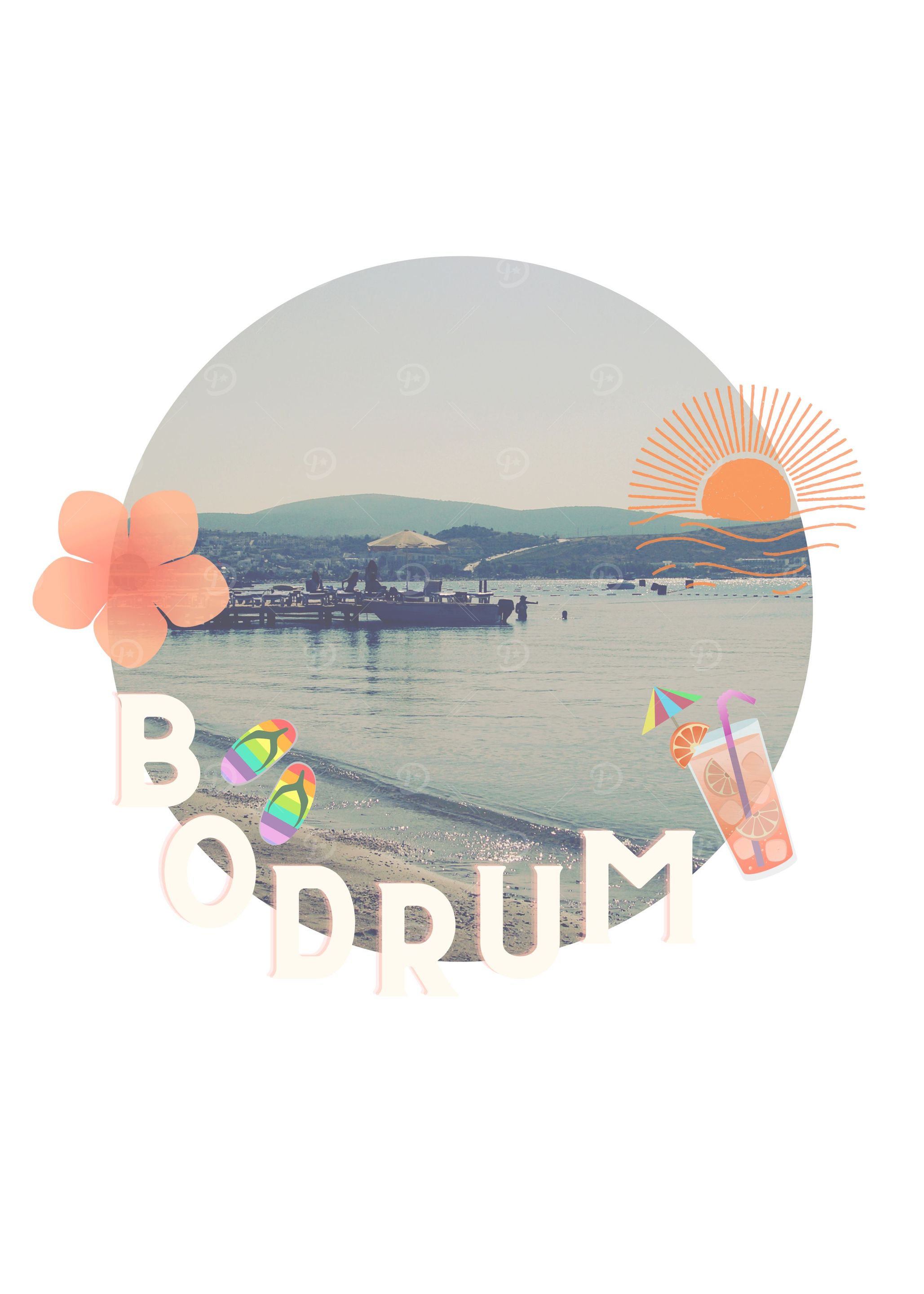 Bodrum sunset beach