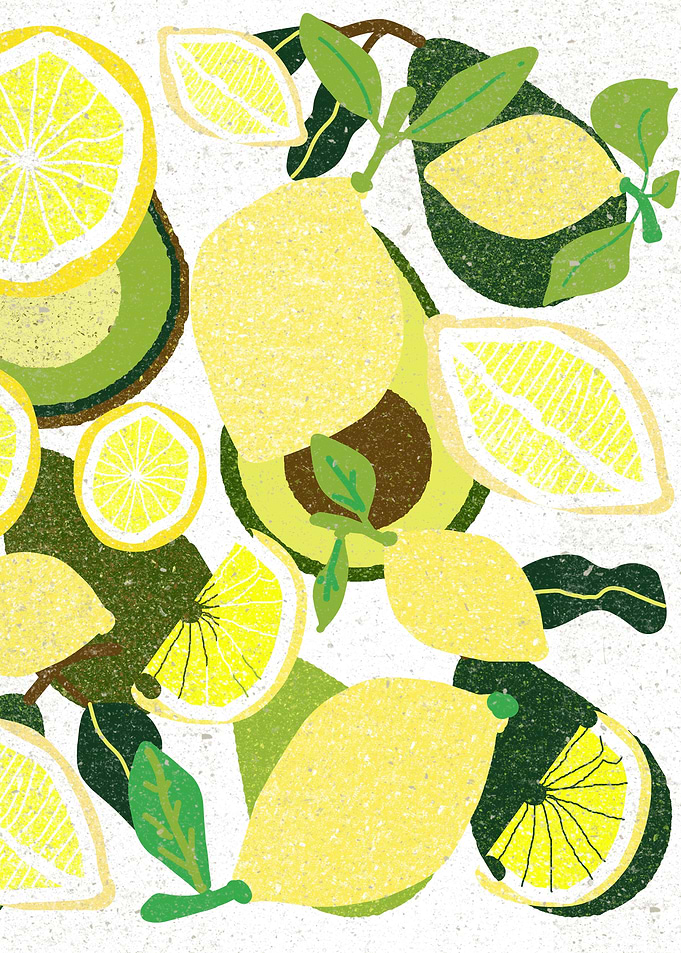 Lemon Fruits and Avocados