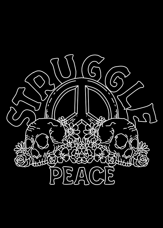 peace skull art