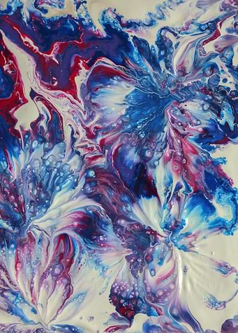 Abstract acrylic painting