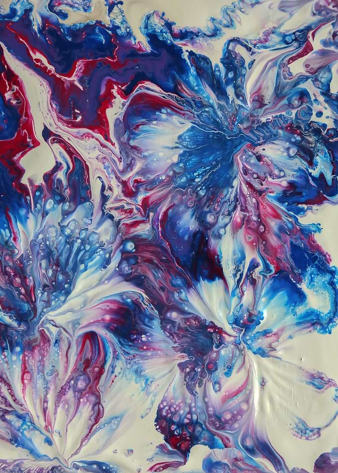 Abstract acrylic painting