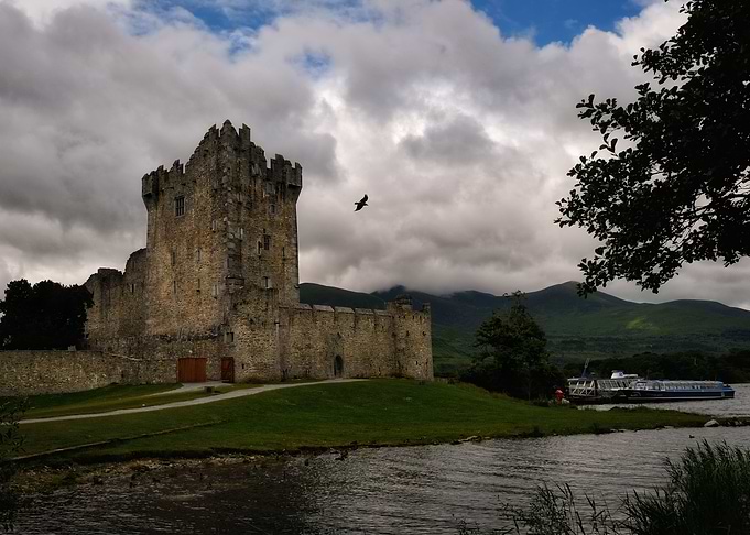 Under heavy clouds