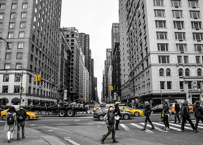 NYC Yellow Cityscape