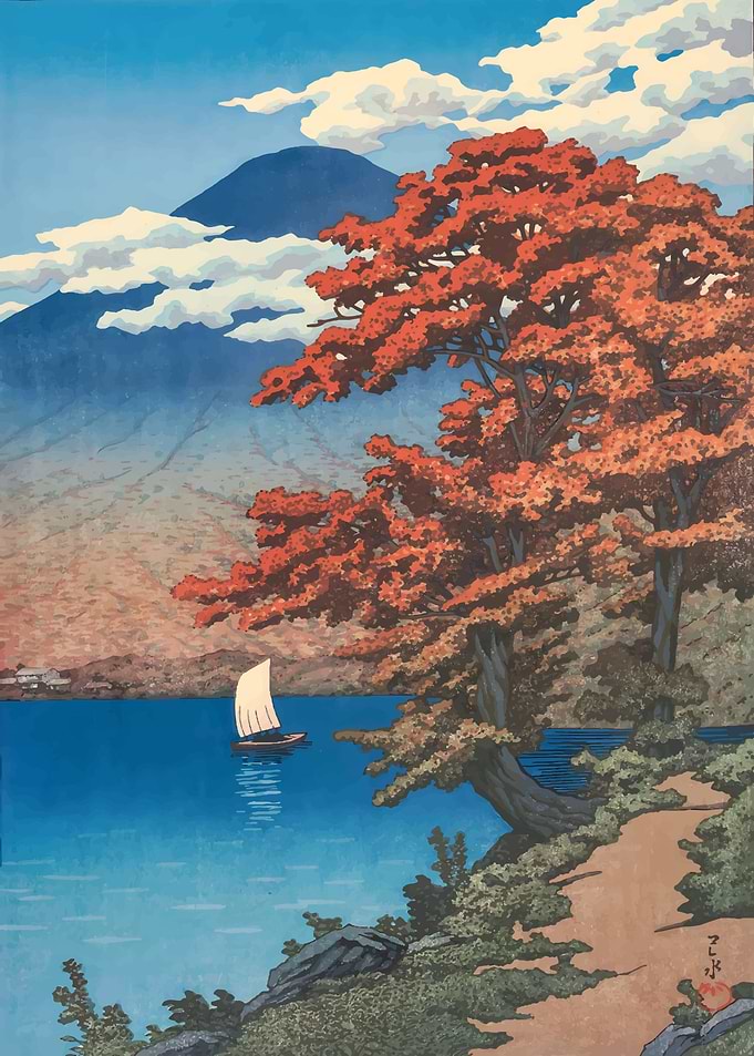 Ukiyo e Lake Chuzenji