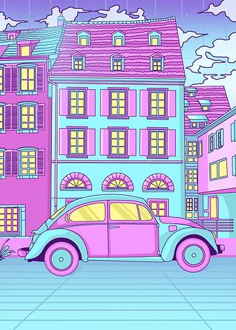CITY CAR RETRO