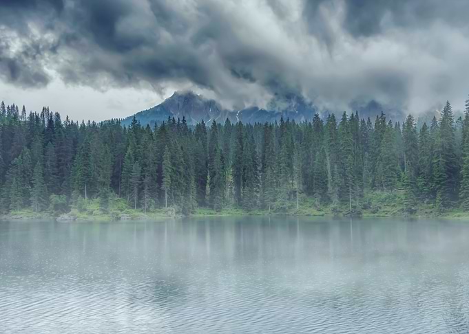 Rainy Morning In Carezza