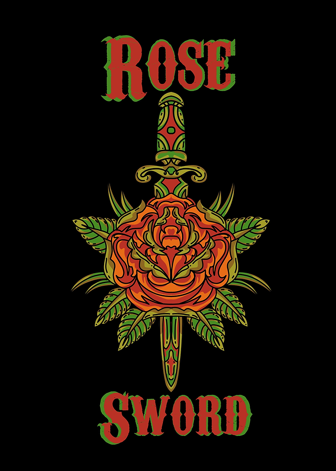 floral rose sword
