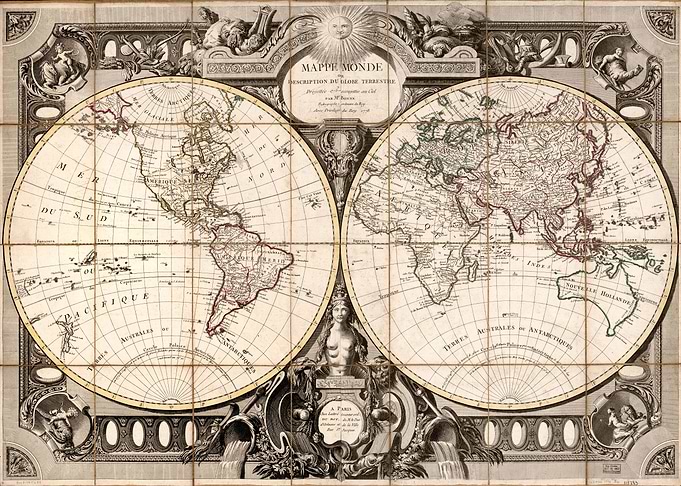 1907 Map of the World 10k