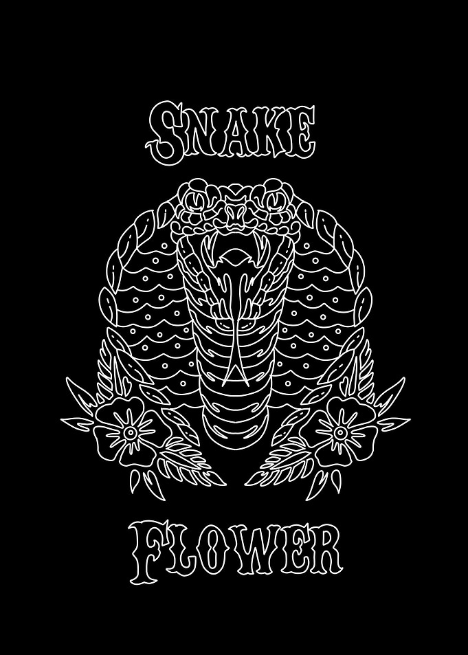 rose flower snake