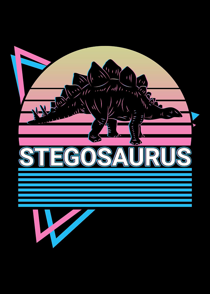 Stegosaurus Dinosaur Retro
