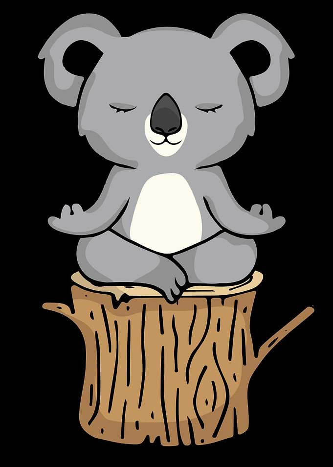 Cute Koala Meditation Yoga