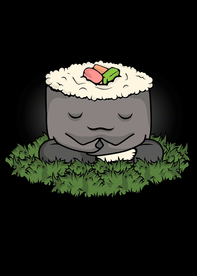 Meditating Sushi Gift Yoga