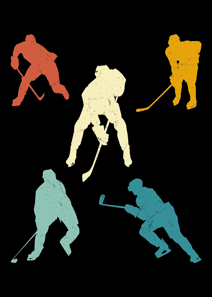 Hockey Player Colorful