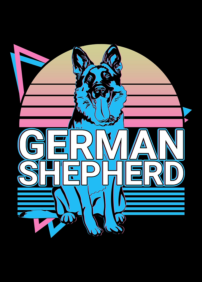 German Shepherd Retro
