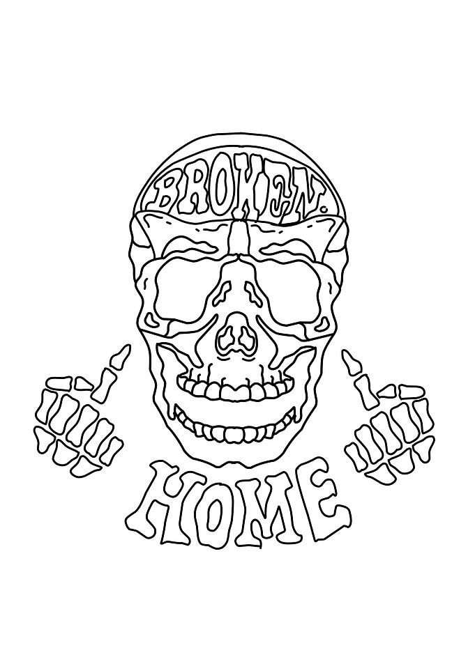 skull broken home