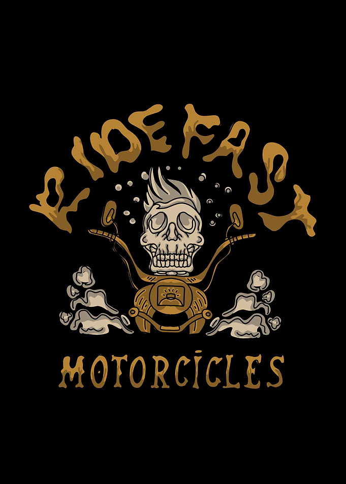 skull ride motorcycle