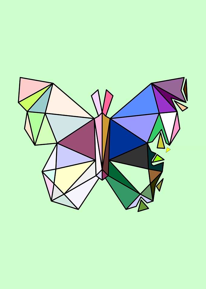 low poly butterfly