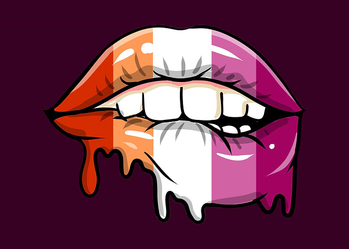 Dripping Lips Lesbian