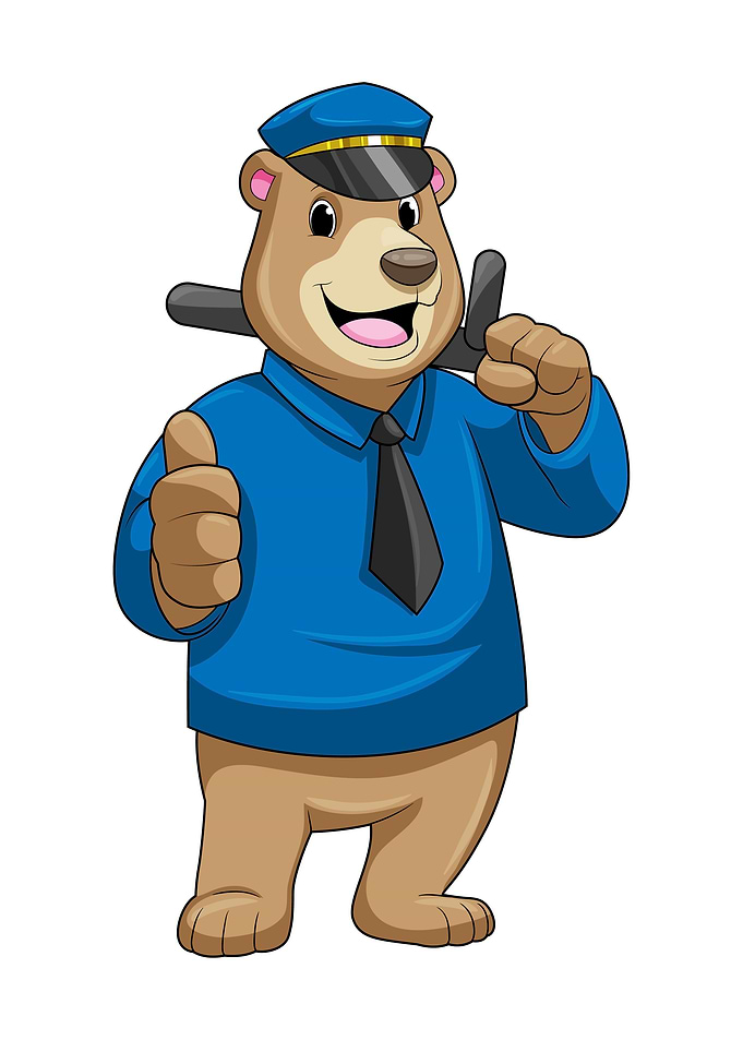 Bear Police Police hat