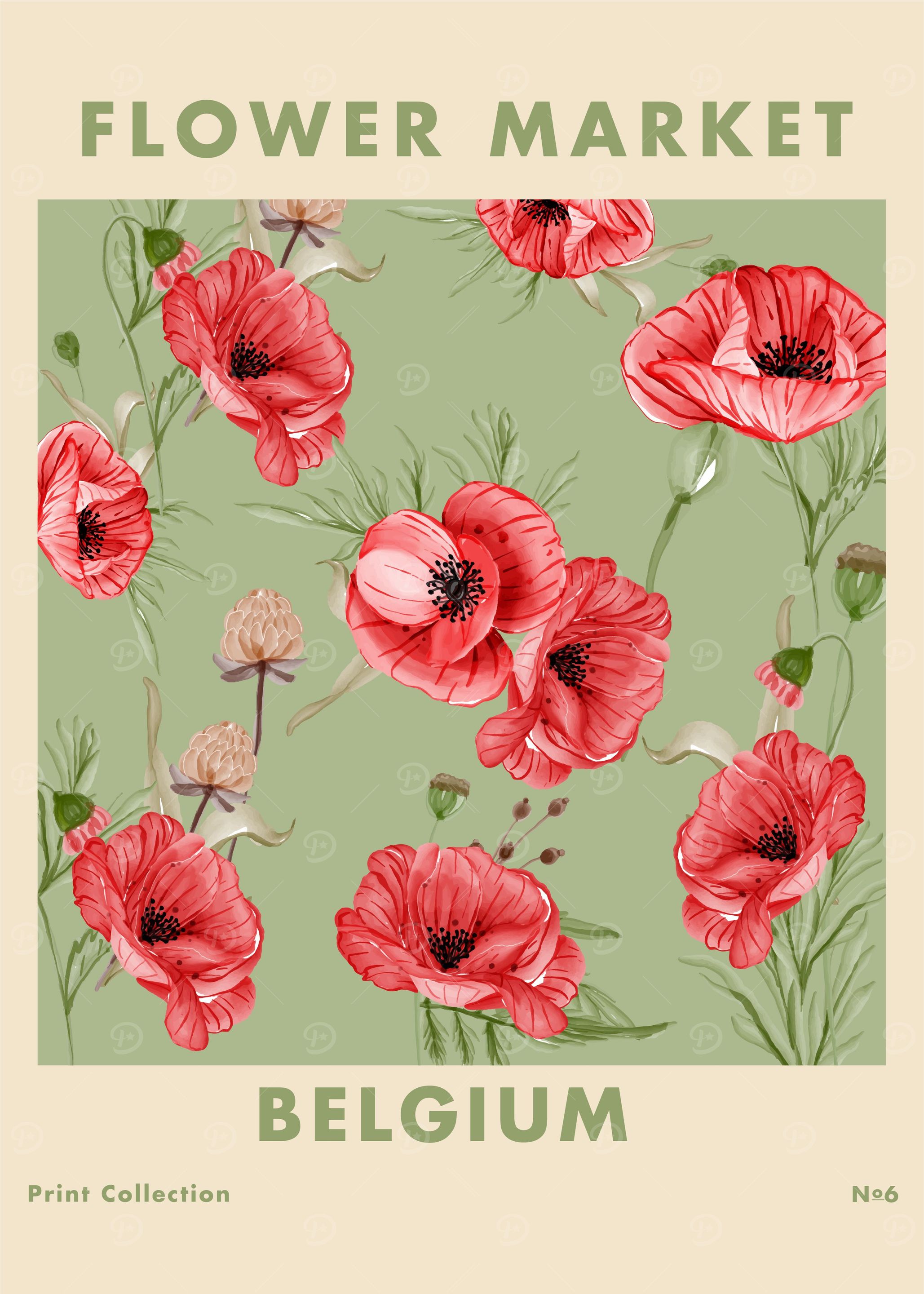 Flower Market Belgium No 6