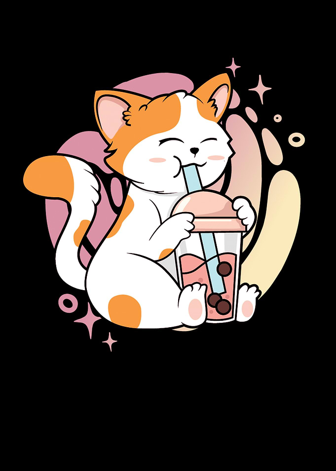 Kawaii Cat Bubble Tea