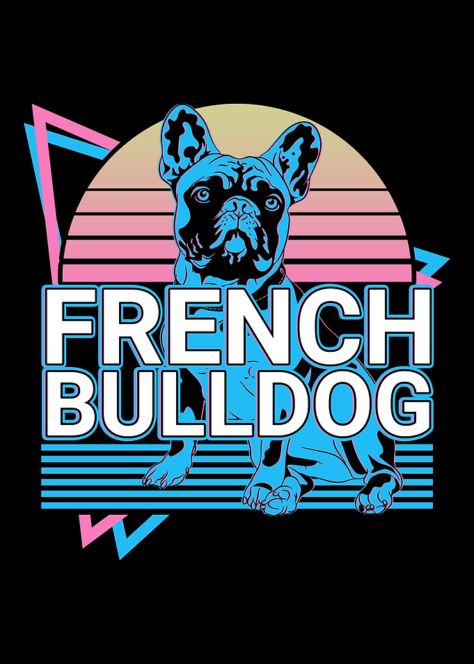 French Bulldog Retro