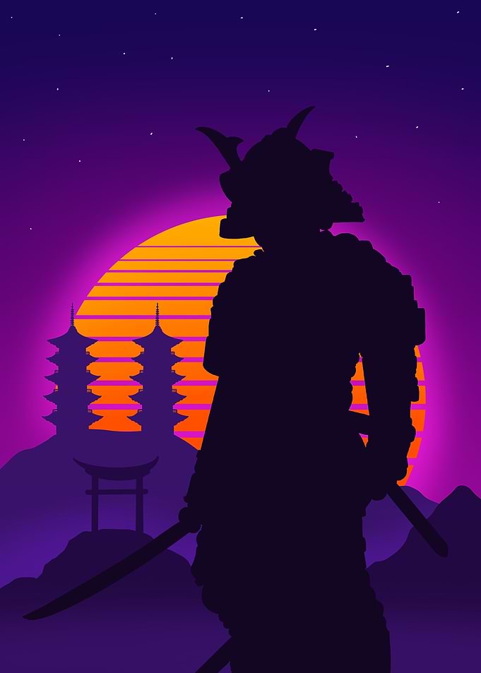 Samurai Retro Neon Light
