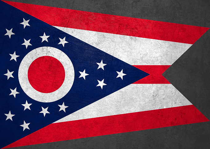 Flag of Ohio on Wall