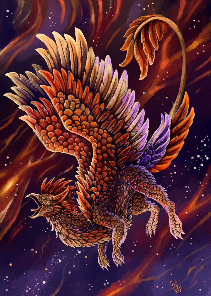 Fire space nebula griffin