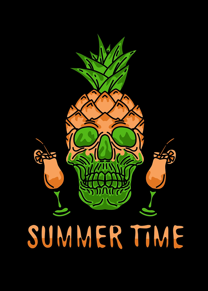 fruit skull pineapple