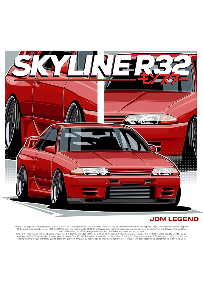 Nissan Skyline R32 RED