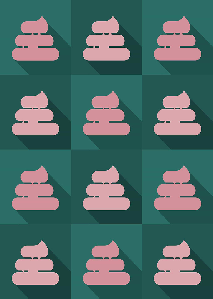 Poop Icons Art Teal 5