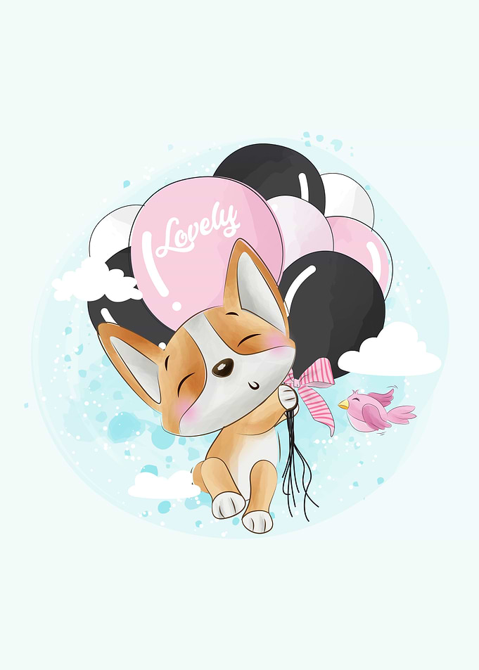 Cute Corgi Flying
